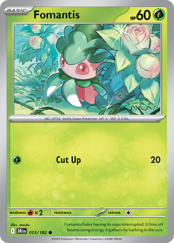 Fomantis 13/182 Common | Destined Rivals | Pokemon Card