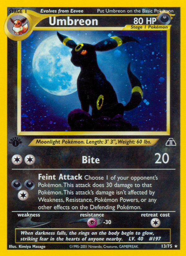 Umbreon 13/75 Rare Holo | Neo Discovery | Pokemon Card