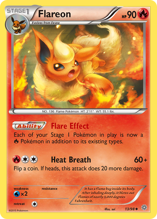 Flareon 13/98 Uncommon | Ancient Origins | Pokemon Card