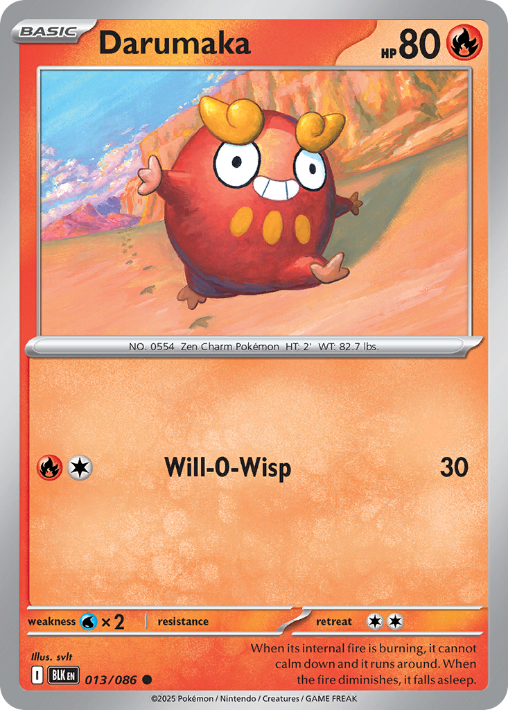 Darumaka 13/86 Common | Black Bolt | Pokemon Card