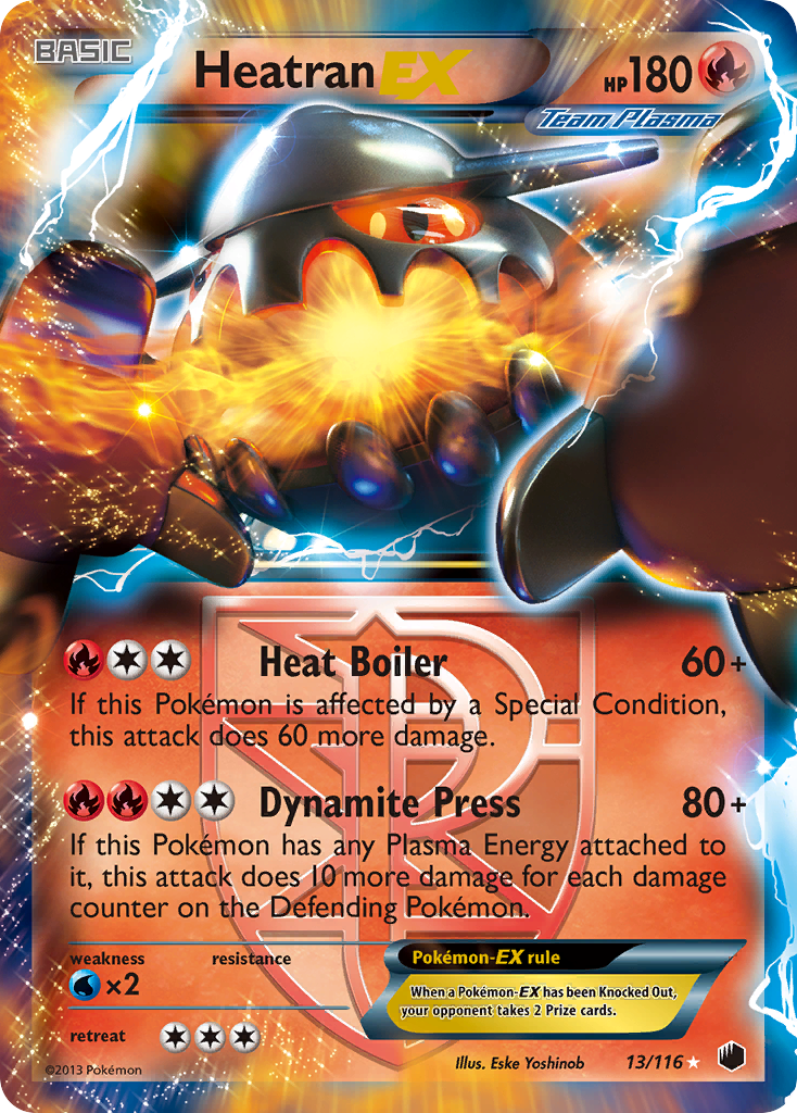 Heatran-EX 13/116 Rare Holo EX | Plasma Freeze | Pokemon Card
