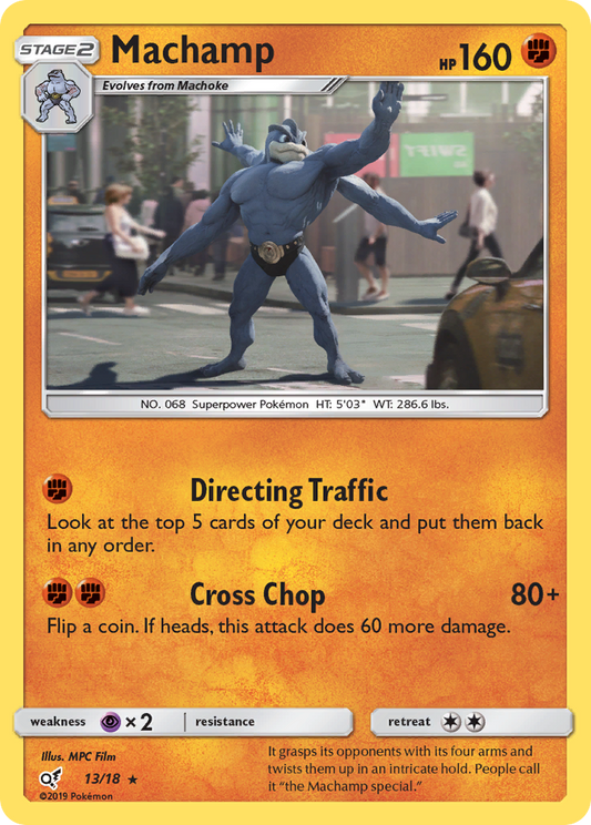Machamp 13/18 Rare | Detective Pikachu | Pokemon Card