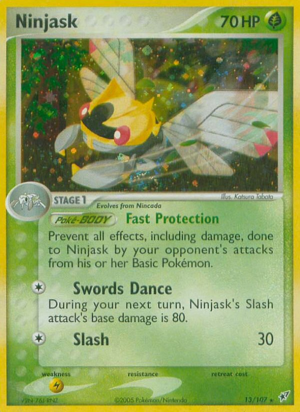 Ninjask 13/107 Rare Holo | Deoxys | Pokemon Card