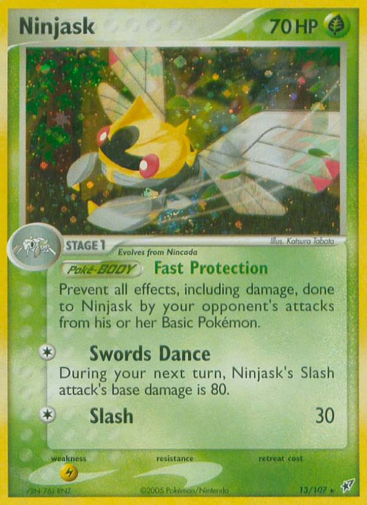 Ninjask 13/107 Rare Holo | Deoxys | Pokemon Card
