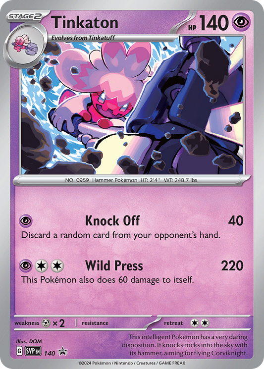 Tinkaton #140 Promo | Scarlet & Violet Black Star Promos | Pokemon Card