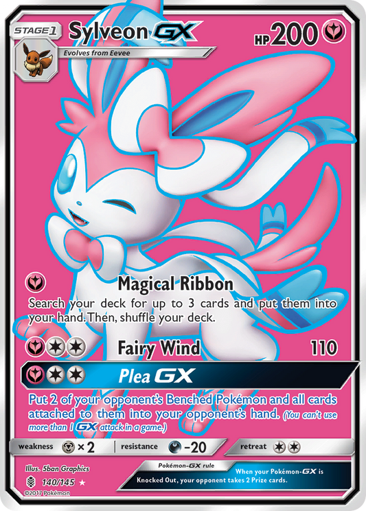 Sylveon-GX 140/145 Rare Ultra | Guardians Rising | Pokemon Card