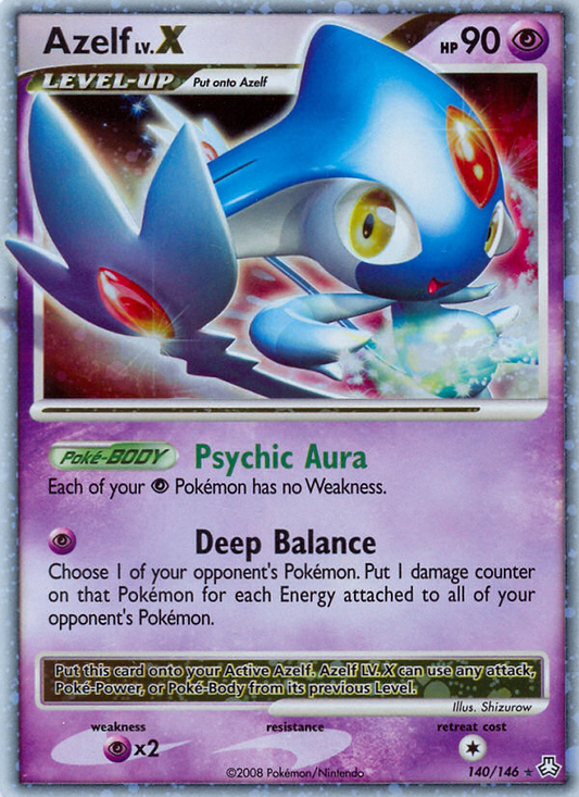 Azelf LV.X 140/146 Rare Holo LV.X | Legends Awakened | Pokemon Card