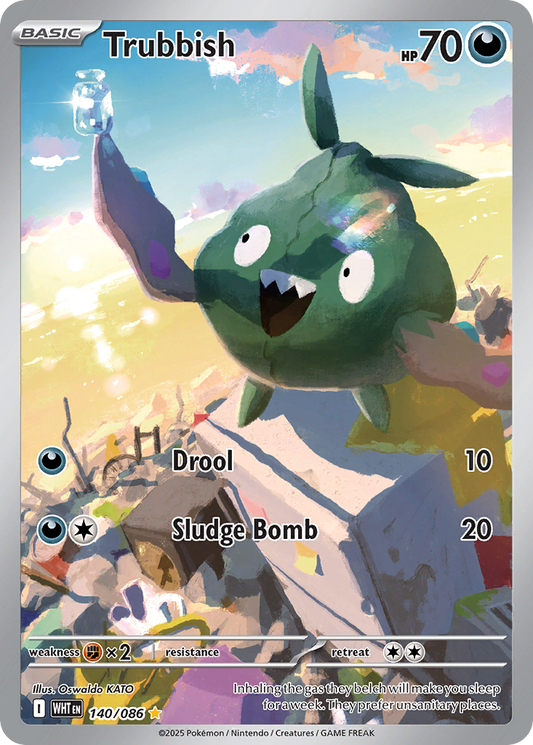 Trubbish 140/86 Illustration Rare | White Flare | Pokemon Card