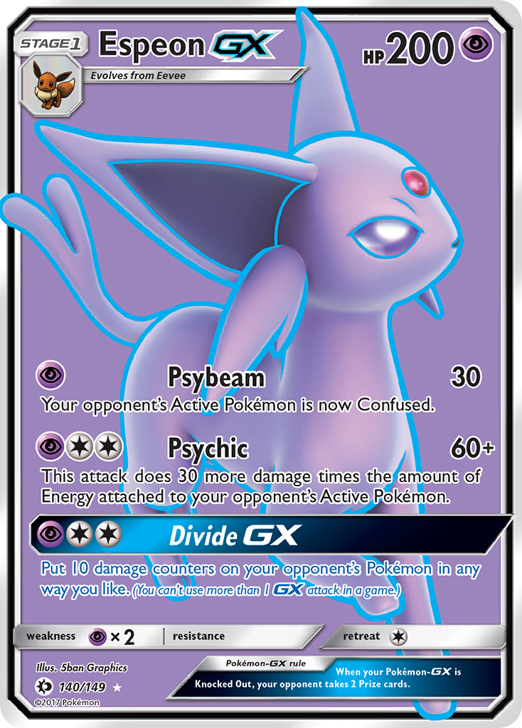 Espeon-GX 140/149 Rare Ultra | Sun & Moon | Pokemon Card