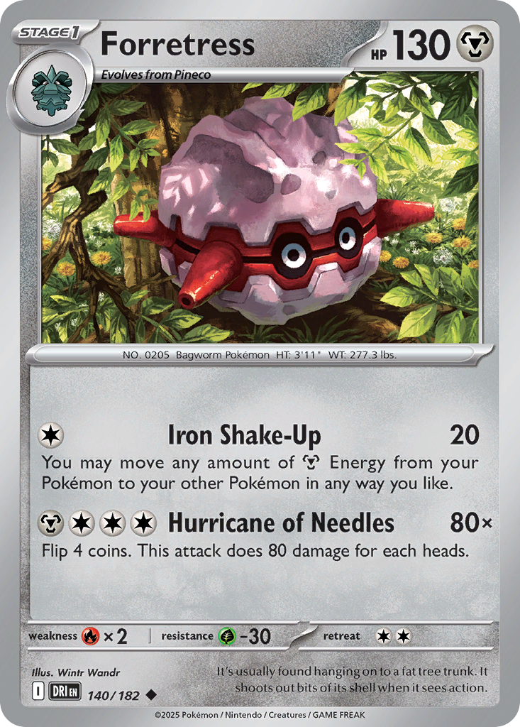 Forretress 140/182 Uncommon | Destined Rivals | Pokemon Card