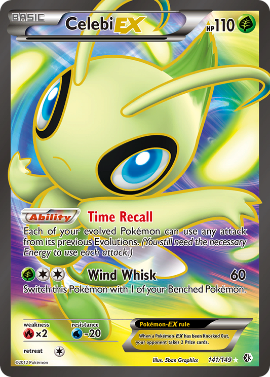 Celebi-EX 141/149 Rare Ultra | Boundaries Crossed | Pokemon Card