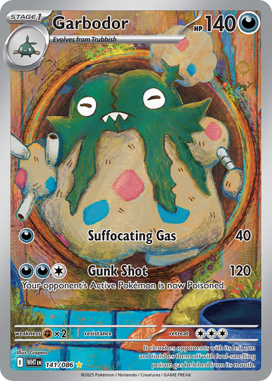 Garbodor 141/86 Illustration Rare | White Flare | Pokemon Card