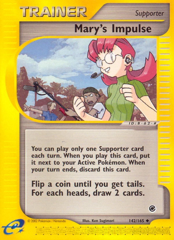 Mary's Impulse 142/165 Uncommon | Expedition Base Set | Pokemon Card