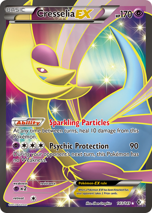 Cresselia-EX 143/149 Rare Ultra | Boundaries Crossed | Pokemon Card