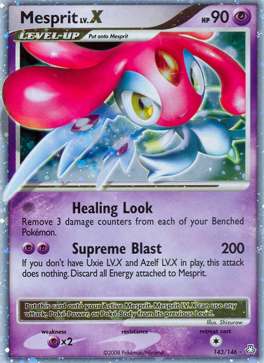 Mesprit LV.X 143/146 Rare Holo LV.X | Legends Awakened | Pokemon Card