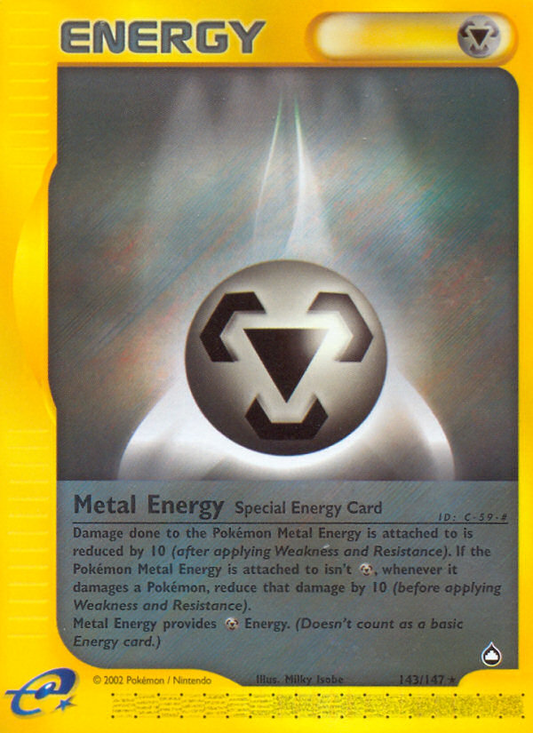 Metal Energy 143/147 Rare | Aquapolis | Pokemon Card