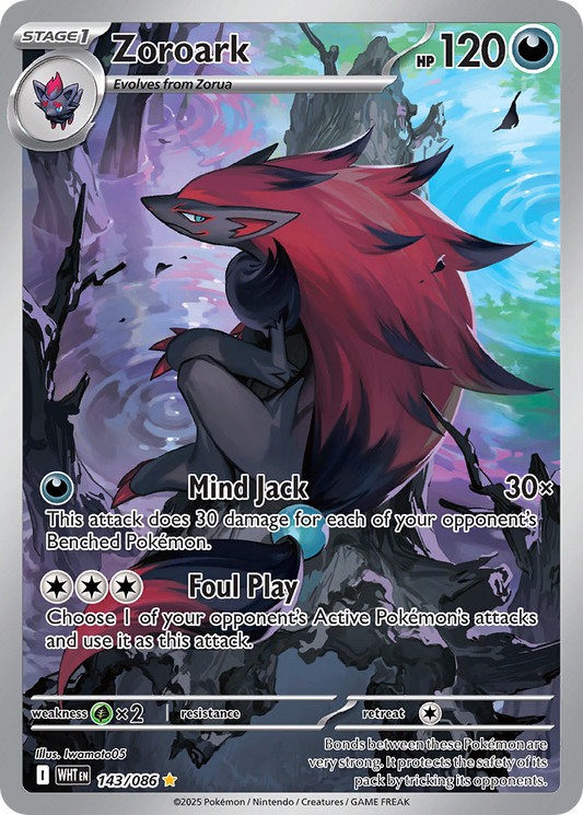 Zoroark 143/86 Illustration Rare | White Flare | Pokemon Card