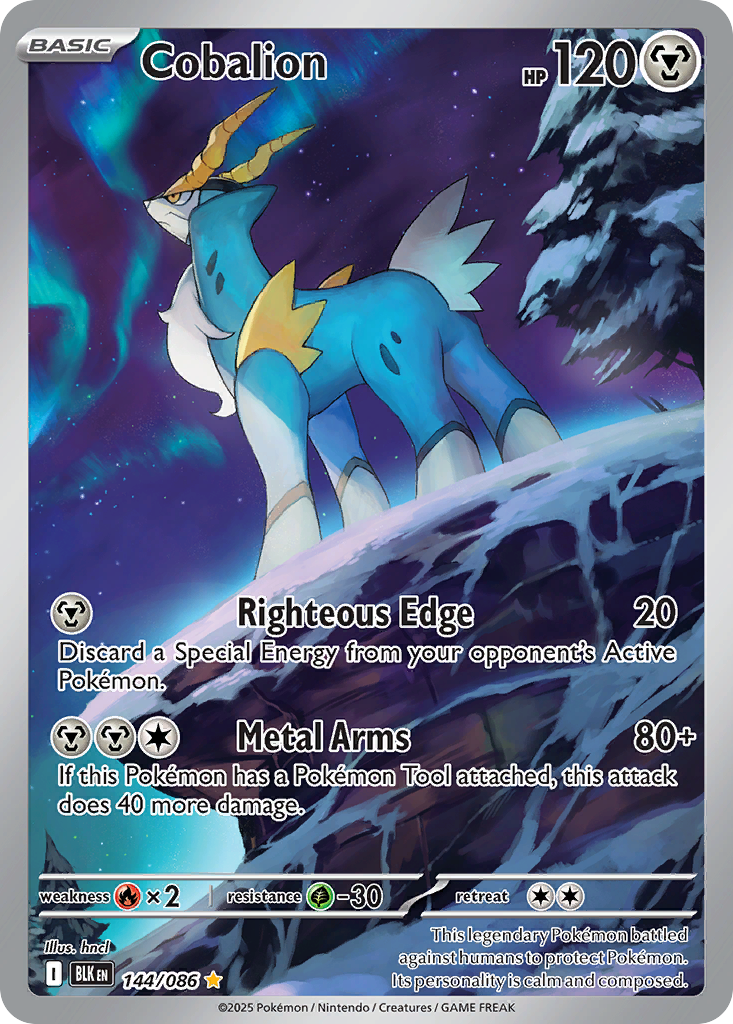 Cobalion 144/86 Illustration Rare | Black Bolt | Pokemon Card