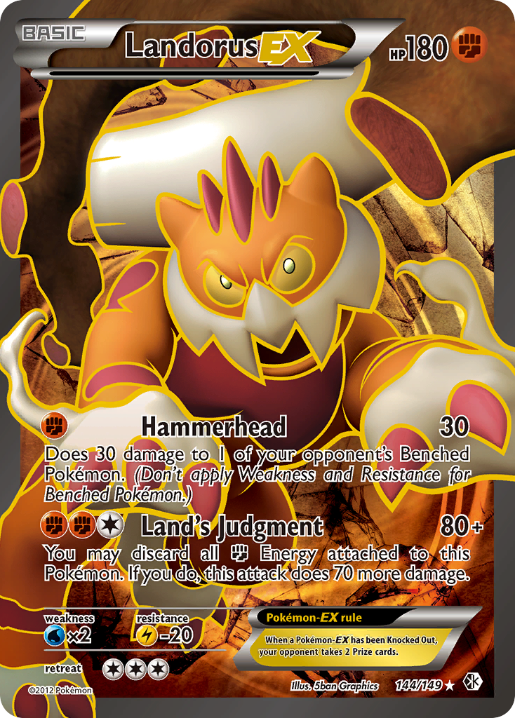 Landorus-EX 144/149 Rare Ultra | Boundaries Crossed | Pokemon Card