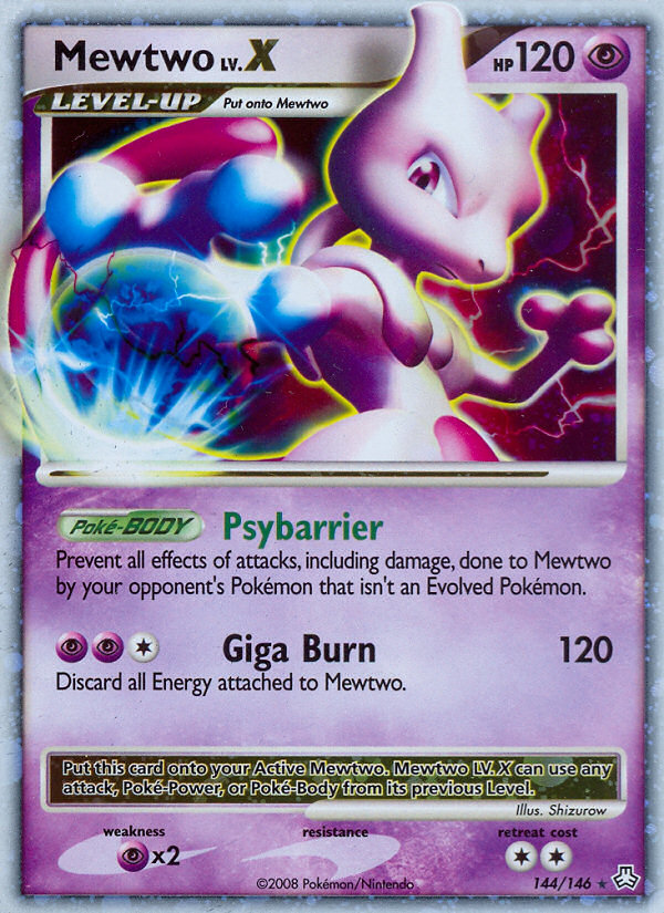 Mewtwo LV.X 144/146 Rare Holo LV.X | Legends Awakened | Pokemon Card