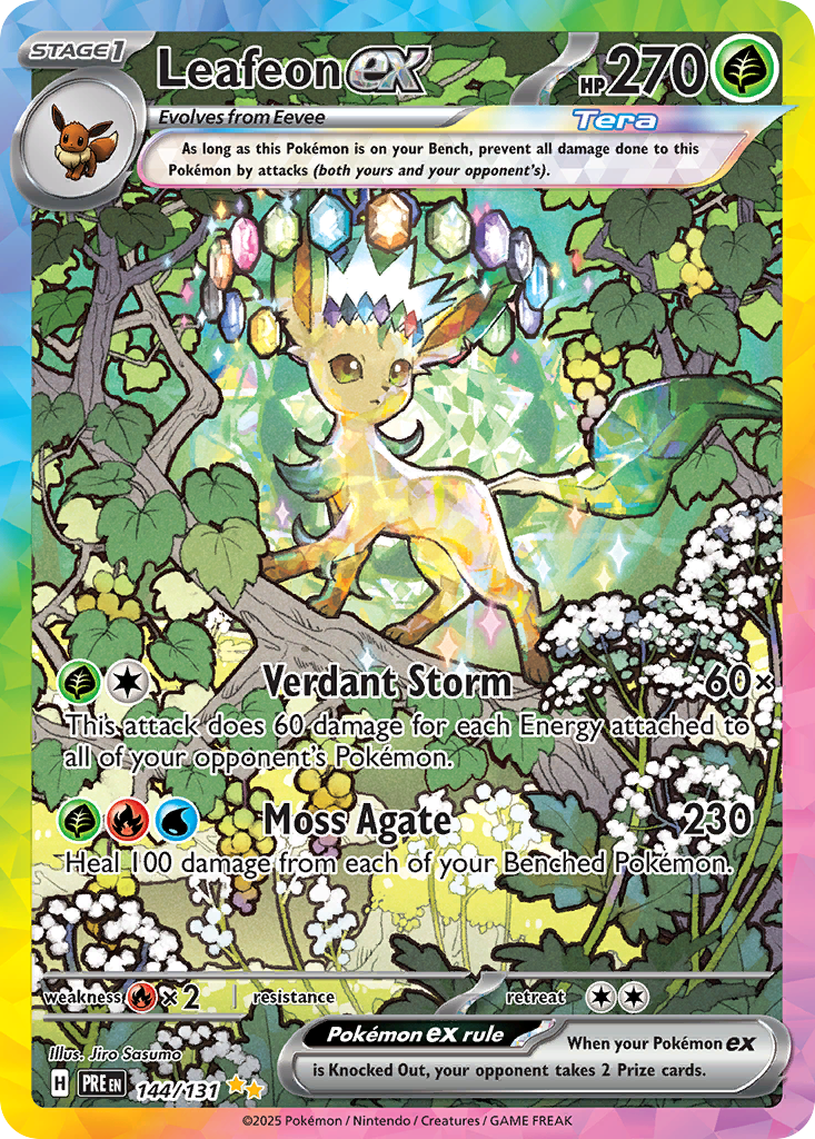 Leafeon ex 144/131 Special Illustration Rare | Prismatic Evolutions | Pokemon Card