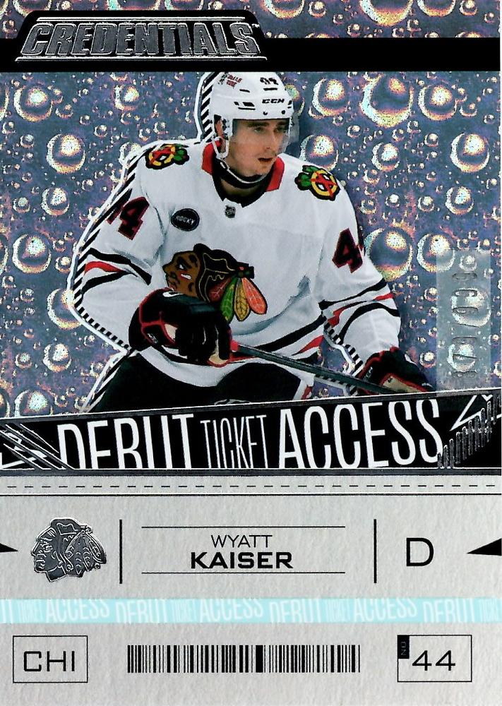 Wyatt Kaiser #145 Chicago Blackhawks | 2023-24 Upper Deck Credentials | NHL Trading Card