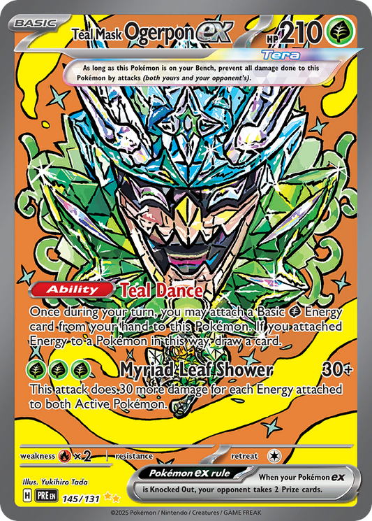 Teal Mask Ogerpon ex 145/131 Special Illustration Rare | Prismatic Evolutions | Pokemon Card