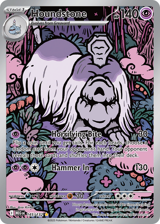 Houndstone 145/132 Illustration Rare | Mega Evolution | Pokemon Card