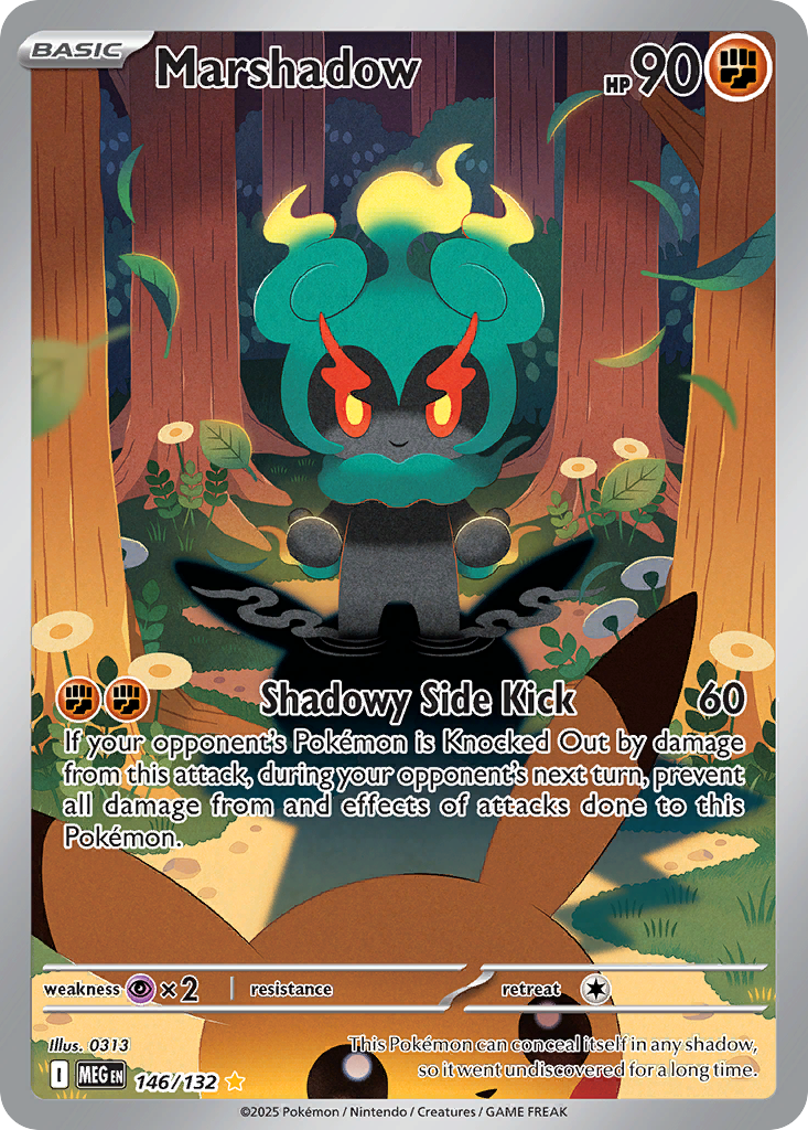 Marshadow 146/132 Illustration Rare | Mega Evolution | Pokemon Card