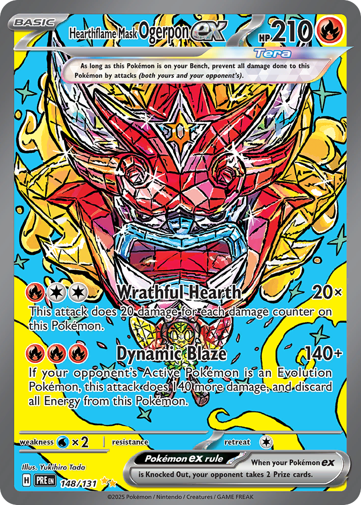 Hearthflame Mask Ogerpon ex 148/131 Special Illustration Rare | Prismatic Evolutions | Pokemon Card