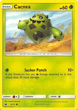 Cacnea 5/111 Reverse Holo | Crimson Invasion | Pokemon Card