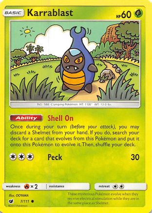 Karrablast 7/111 Reverse Holo | Crimson Invasion | Pokemon Card