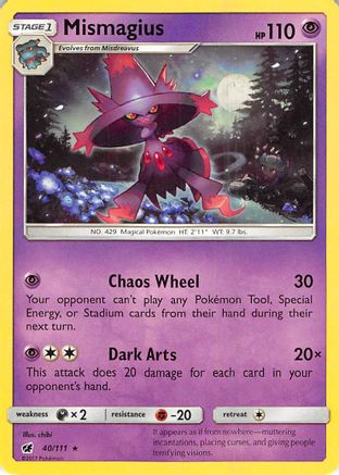 Mismagius 40/111 Reverse Holo | Crimson Invasion | Pokemon Card