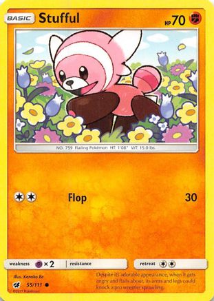 Stufful 55/111 Reverse Holo | Crimson Invasion | Pokemon Card