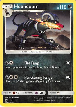 Houndour 58/111 Reverse Holo | Crimson Invasion | Pokemon Card