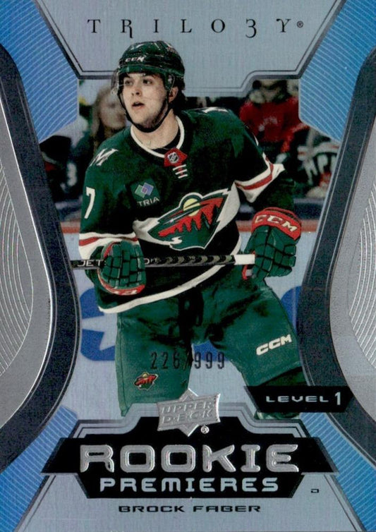 Brock Faber #149 Minnesota Wild | 2023-24 Upper Deck Trilogy | NHL Trading Card