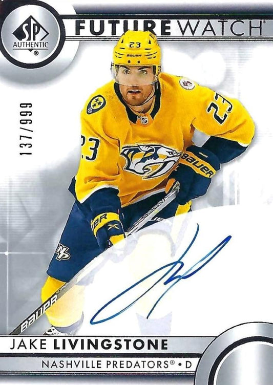 Jake Livingstone #149 Nashville Predators | 2023-24 SP Authentic | NHL Trading Card