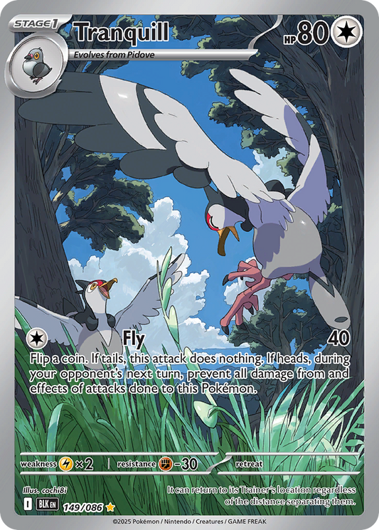Tranquill 149/86 Illustration Rare | Black Bolt | Pokemon Card