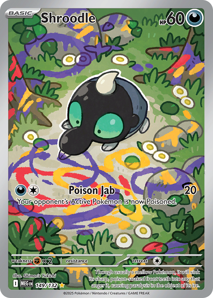 Shroodle 149/132 Illustration Rare | Mega Evolution | Pokemon Card