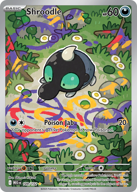 Shroodle 149/132 Illustration Rare | Mega Evolution | Pokemon Card