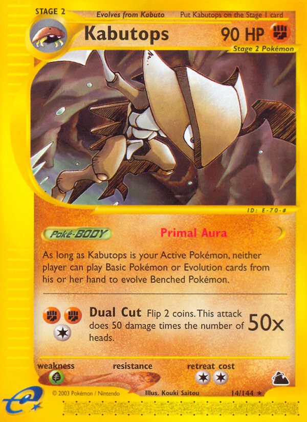 Kabutops 14/144 Rare | Skyridge | Pokemon Card