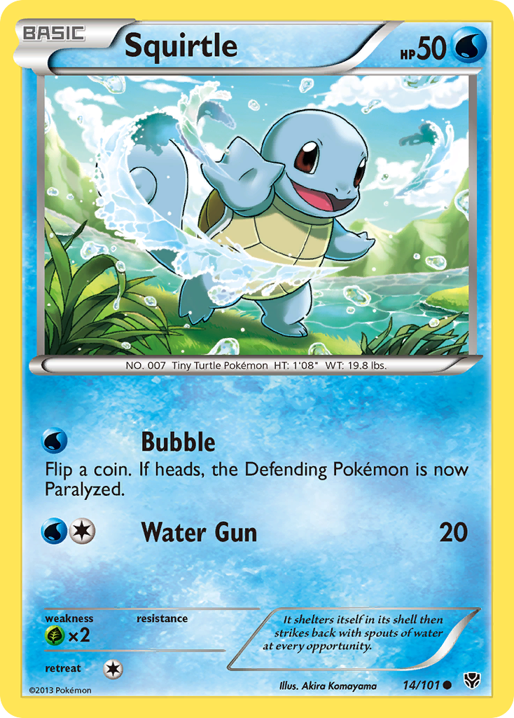Squirtle 14/101 Common | Plasma Blast | Pokemon Card