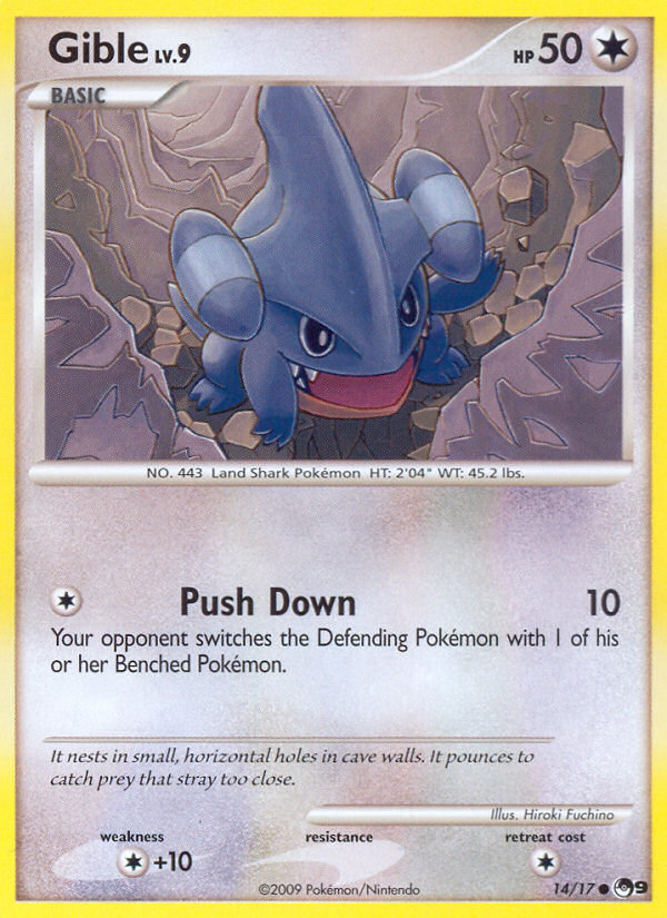 Gible 14/17 Common | POP Series 9 | Pokemon Card