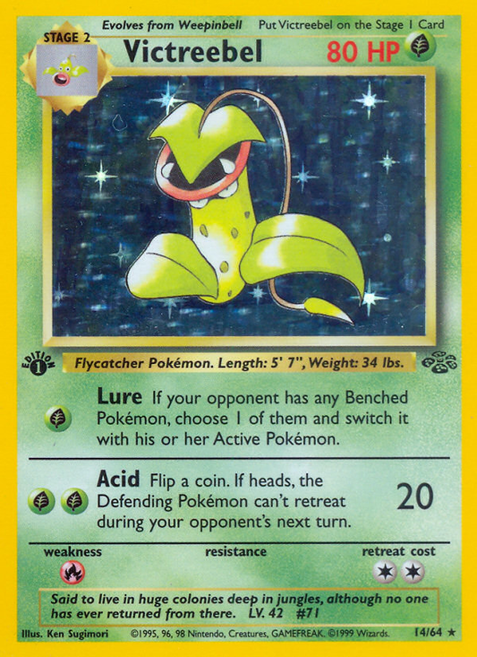 Victreebel 14/64 Rare Holo | Jungle | Pokemon Card