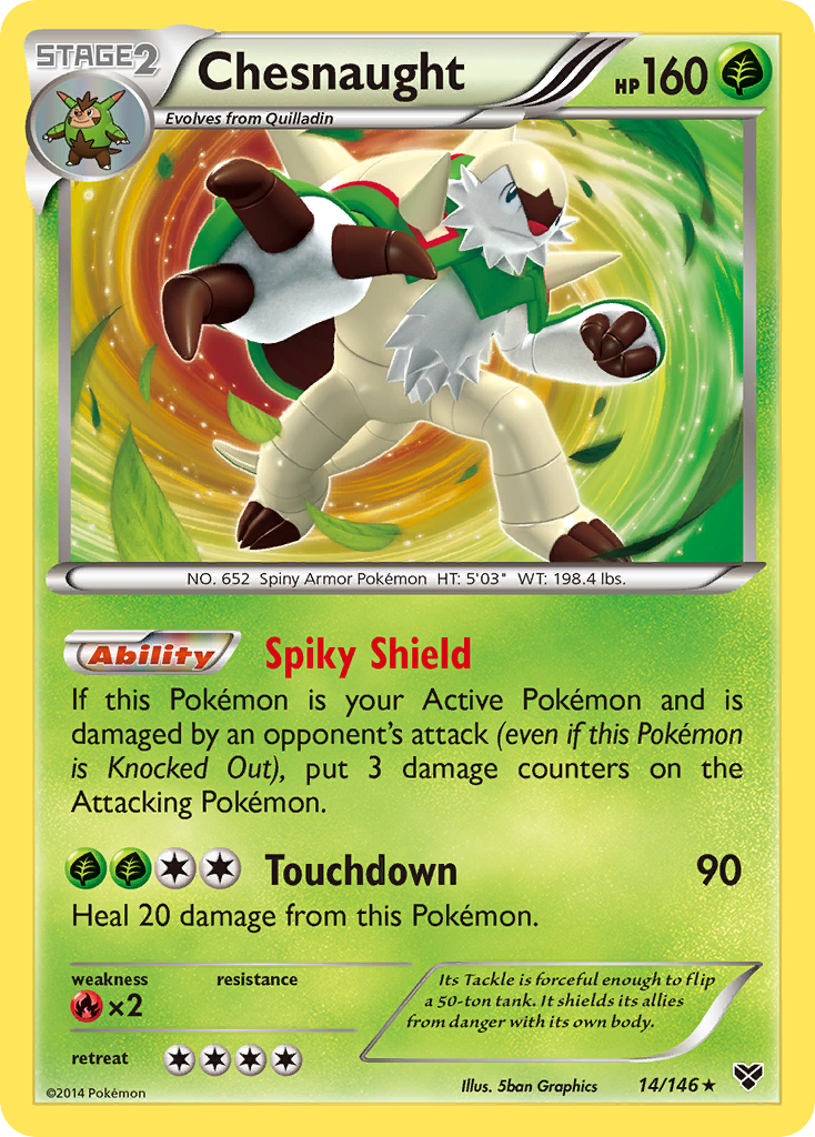 Chesnaught 14/146 Rare Holo | XY | Pokemon Card