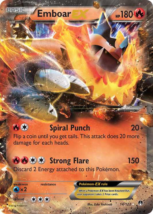 Emboar-EX 14/122 Rare Holo EX | BREAKpoint | Pokemon Card
