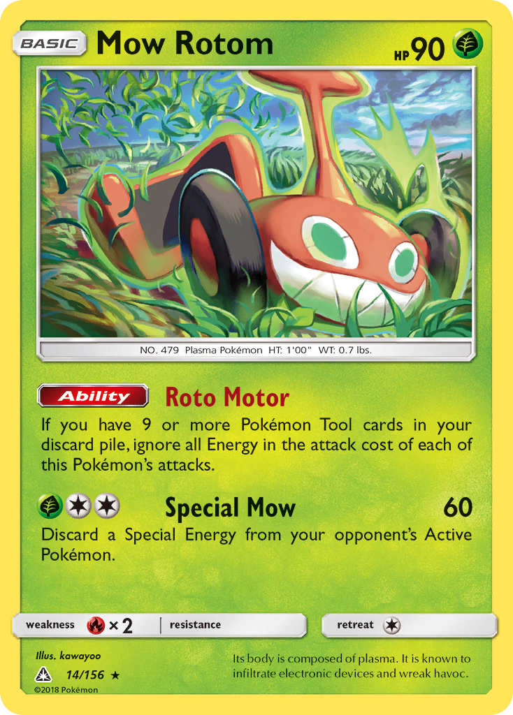 Mow Rotom 14/156 Rare | Ultra Prism | Pokemon Card
