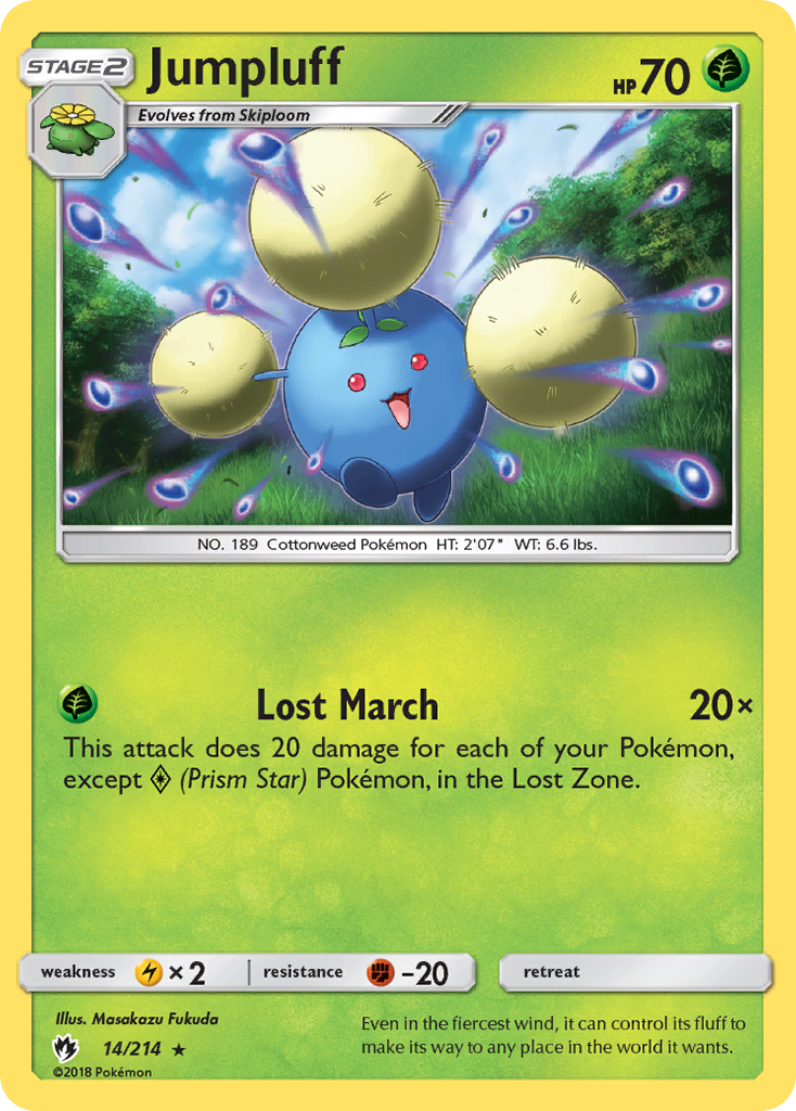 Jumpluff 14/214 Rare Holo | Lost Thunder | Pokemon Card