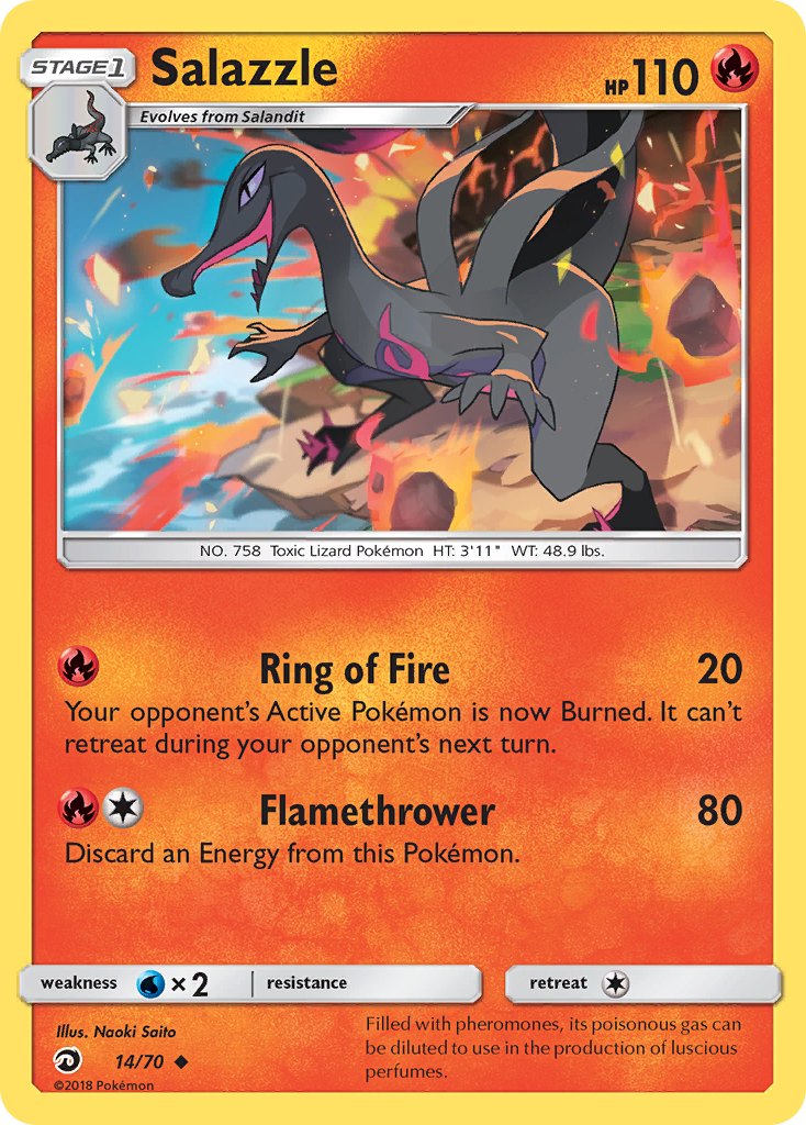 Salazzle 14/70 Uncommon | Dragon Majesty | Pokemon Card