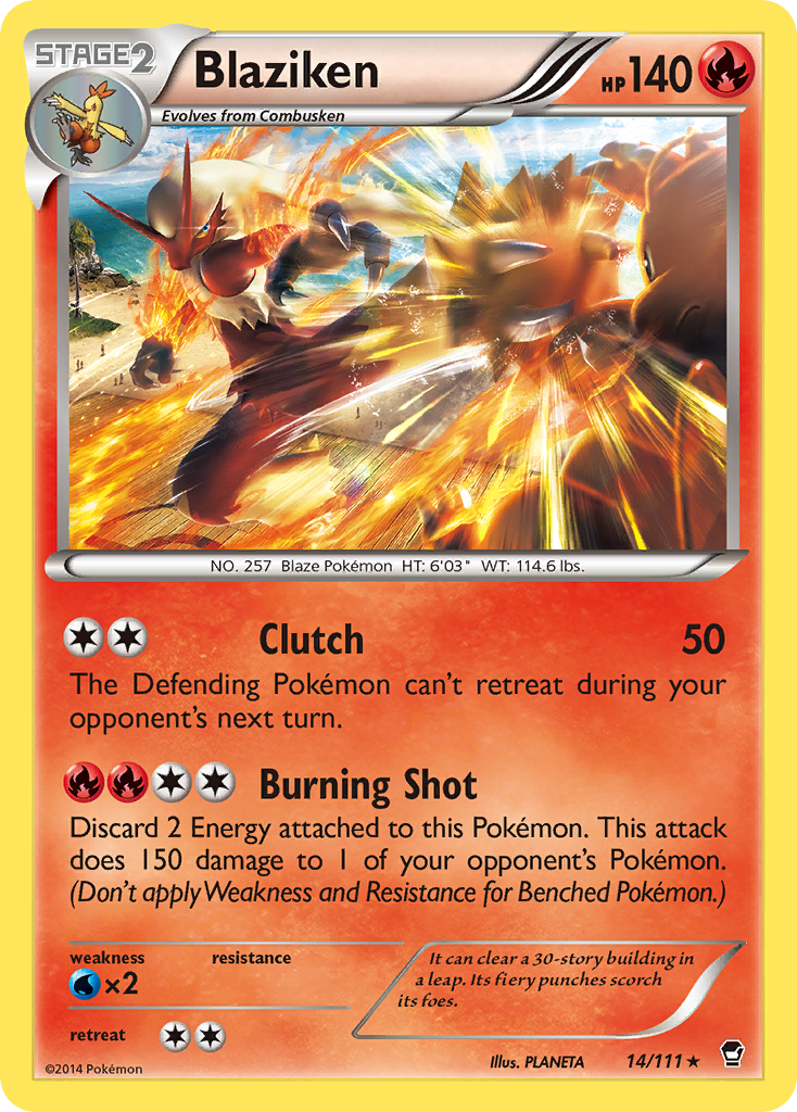 Blaziken 14/111 Rare Holo | Furious Fists | Pokemon Card